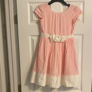 Gymboree Pink and Cream Dress with Floral Accent